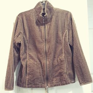 Woolrich Vintage  Brown Teddy Full Zipper Up Side Pockets Jacket Size Large